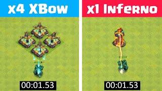 Can 4 X-Bow BEAT Inferno Tower!? | Clash of Clans