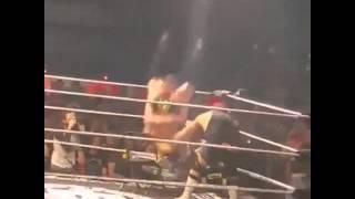 James Davis Hits the HeadShot Piledriver on a ladder!