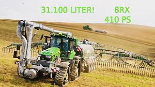 GÜLLE GIGANT - John Deere 8RX mit 31.100 LITER FASS! | 4K