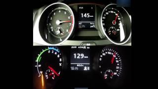 VW Golf 7 GTI vs Golf 7 GTE - 0-220 Km/h ACCELLERATION