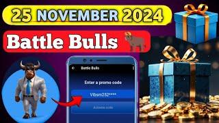 Battle Bulls 24 November Promo Code | Battle Bulls Promo Code Today | Battle Bulls New Promo Code