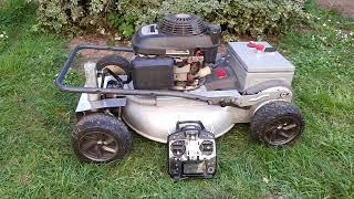 4x4 RC lawn mower PR1 hoverboard hack. Cortacésped radio control