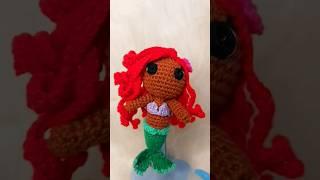 A Pequena Sereia #croche #crochê #crochet #american #viral #chaveiro #princessariel #apequenasereia