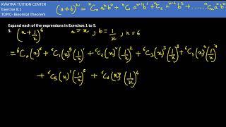 5. Expand each of the expressions in (x+1/x)^6