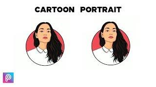 How To Create Cartoon portrait Logo in PicsArt