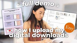 How I Upload My Etsy Listings (Canva templates, digital products) & Create the PDF for the Customer