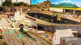 Beautiful Large Private Model Railroad RR HO H.O. Scale Gauge Train Layout
