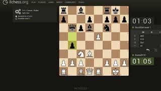 Bullet Chess Against Stockfish Level 1 Bot. #chess #chessgame #bot #lichess