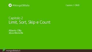 Limit, Sort, Skip e Count - Corso base di MongoDB