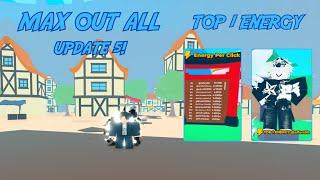 MAX OUT ALL AND REACH TOP 1 ENERGY F2P UPDATE 5!! Anime Punching Simulator 2 Roblox!