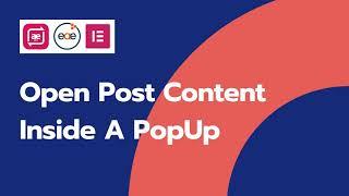 How to open post content in Modal Popup using Elementor?