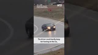 Missouri Driver Bails Out of Sliding Car