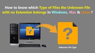 How to know which Type of Files the Unknown File with no Extension belongs in Windows, Mac & Linux ?