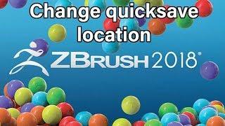 zbrush 2018 - change quicksave location