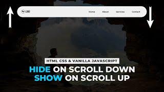 Hide Header on Scroll Down Show on Scroll Up | Vanilla Javascript