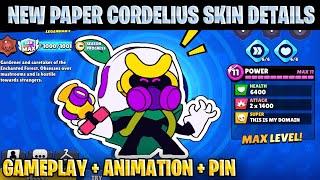 NEW PAPER CORDELIUS SKIN | ALL GAMEPLAY + WINNING AND LOSING ANIMATION | BRAWLSTARS SNEAK PEEK