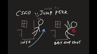 How to jump peek for info in CSGO