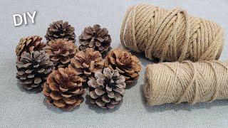 I make MANY and SELL them all! Genius Recycling Idea with Pine cone and Jute - Amazing Tips & trick