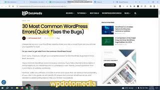 30 Most Common WordPress Errors(Quick Fixes the Bugs)