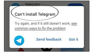 Can't install Telegram Play store  Can't install app 100% fixed