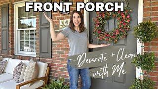 SMALL FRONT PORCH MAKEOVER | OUTDOOR DECORATING IDEAS | PORCH DECOR 2023