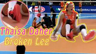 Thaisa Daher - Broken leg in Champions lenague game 2017