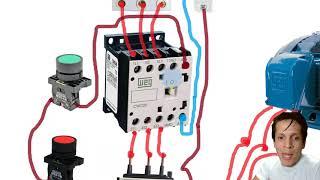 Desenhando Circuito de Comando Partida de Motor Elétrico Prof Jadson Caetano