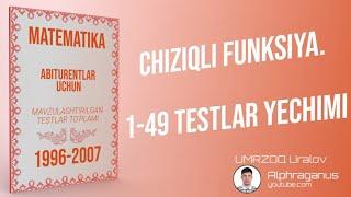 AXBOROTNOMA. CHIZIQLI FUNKSIYA. 1-49 TESTLAR YECHIMI