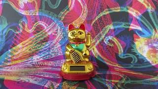 Ge2049 Solar Winkekatze Glückskatze 8cm  Maneki Neko