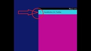 How to set Back Arrow Button on Toolbar?