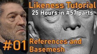 Vincent Cassel Likeness Tutorial   PART 01   Starting with References and the Basemesh