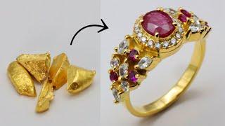 custom pink sapphire jewelry - gold jewelry making