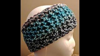 Head Band or Neck Warmer in Ewrap in Two Stitch  Loom Knit Easy for Beginners