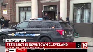 14-year-old in serious condition after shooting in downtown Cleveland