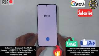 All Oppo Android 15 Frp Bypass/Unlock Google Ac Lock - Share Method Not Working Without PC 2025