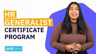 HR Generalist Certificate Program Course Overview