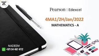 4MA1/2H/2022/JAN | Edexcel International GCSE Mathematics A | 2022 |JAN | Science And Math