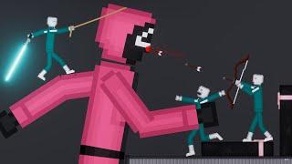 Giant Pink Soldiers Vs People In People Playground