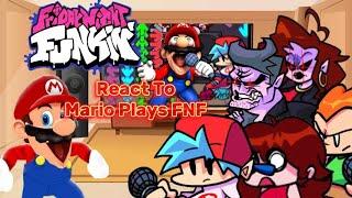 Friday Night Funkin Cast Reacts To Mario Plays Friday Night Funkin By SMG4