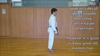 Online Karate class "Rei" bow, 20.AUG 2016