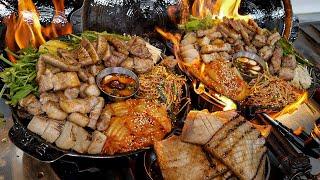 Best Ever Korean-style Barbecue!! Grilled Pork BBQ, Sold 6 Tons a Month - Korean street food