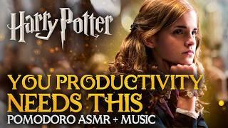  Harry Potter: Pomodoro Session 25/5 ️ Hogwarts ASMR + Radio  Productivity Timer with Sounds