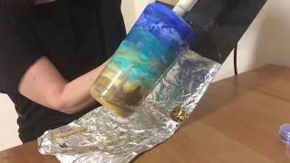 How to: Beach tumbler with alcohol ink and epoxy tutorial
