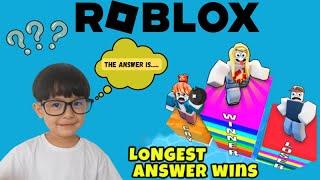 Jace Plays ROBLOX | Longest Answer Wins