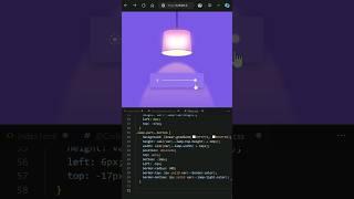 Day 030 -  css lamp with slider control #coding #webdevelopment #frontend #cssanimation #htmlcss