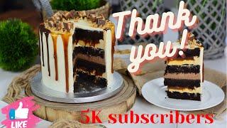 Snickers cake recipe - amazing chocolate peanut butter cake recipe  | Taby's Welt