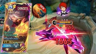 WTF DAMAGE!! HAYABUSA BEST NEW BUILD AND EMBLEM SET (try this) -Mobile Legends