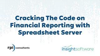 Cracking the Code on Financial Reporting with Spreadsheet Server