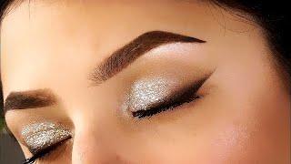 TRUCCO ELEGANTE DA CERIMONIA | GLITTER ARGENTO + EYELINER SFUMATO