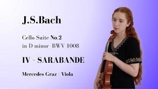 SARABANDE | Bach - Suite no. 2 in D minor BWV 1008 | Mercedes Graz